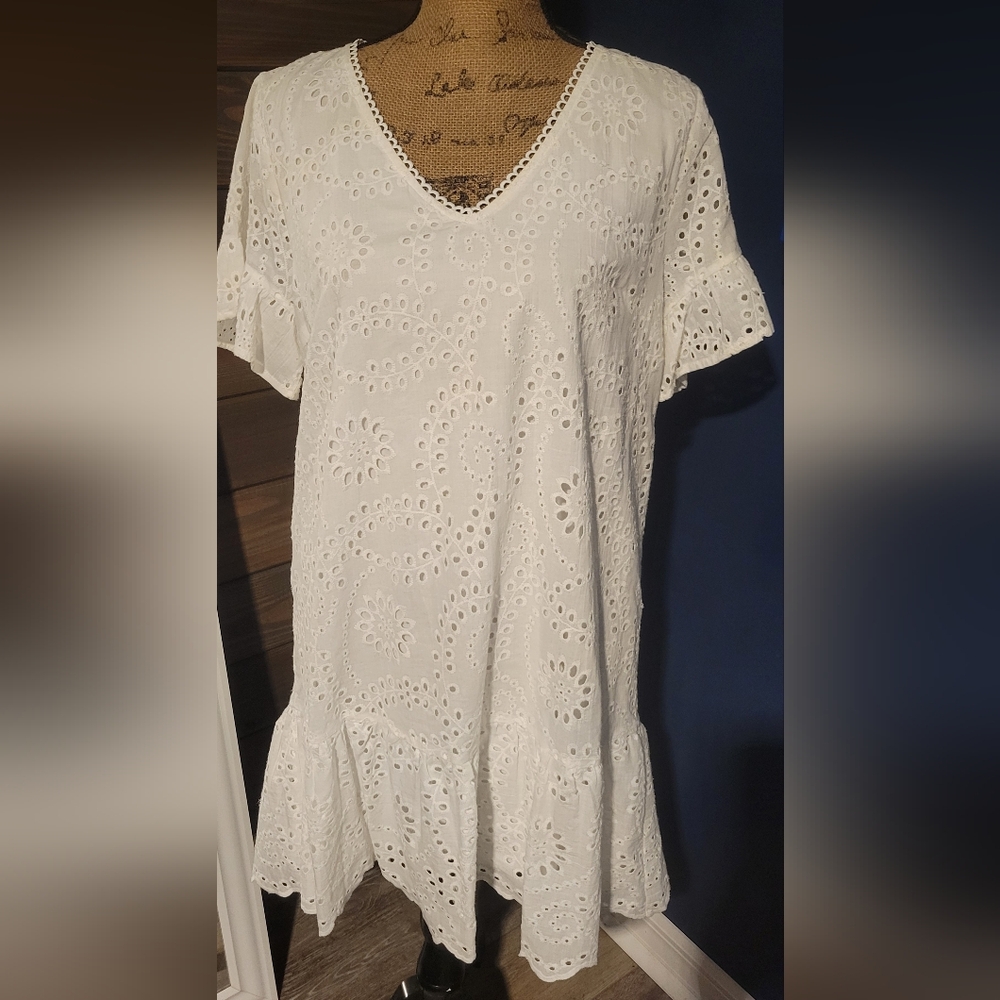 Promesa Eyelet Lined Dress